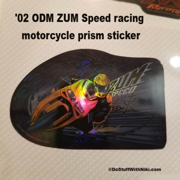 '02 ODM ZUM Speed racing motorcycle prism sticker - Picture 1 of 6